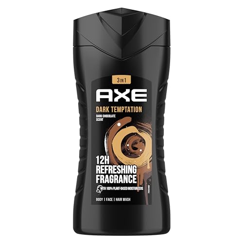AXE Dark Temptation Shower Gel 250ml - Amber Scent, 8.45 Fl Oz, Pack of 1