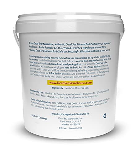 Dead Sea Salts for Soaking - 5lbs Mineral Bath Salt Pack - Muscle Relaxation & Skin Care