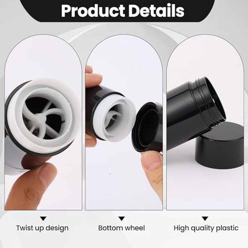 15 Pack White Empty Deodorant Containers - 1.7oz/50ml Twist-Up Refillable Tubes, Bottom-Fill Round Plastic Sticks for DIY Homemade Deodorant, Lip Balm & Solid Cosmetics