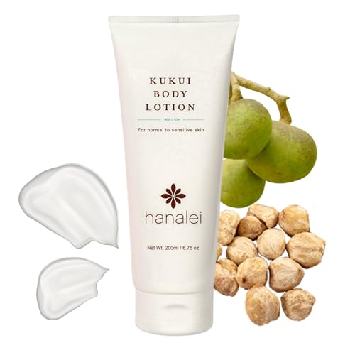 Hanalei Kukui Oil Body Lotion 200ml (6.76 Fl Oz) Paraben-Free & Dye-Free
