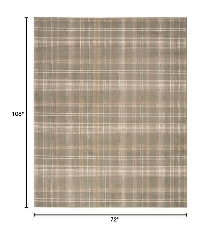 Olive 6' x 9' Area Rug - Non-Shedding, Easy Clean, Rustic & Modern Style