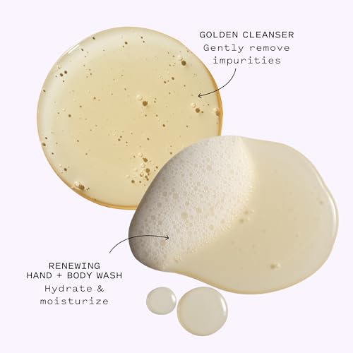 Keys Soulcare Face + Body Cleanse Bundle, Includes Golden Cleaser & Renewing Body & Hand Wash, Soothes Skin, Gently Removes Dirt, Makeup + Impurities
