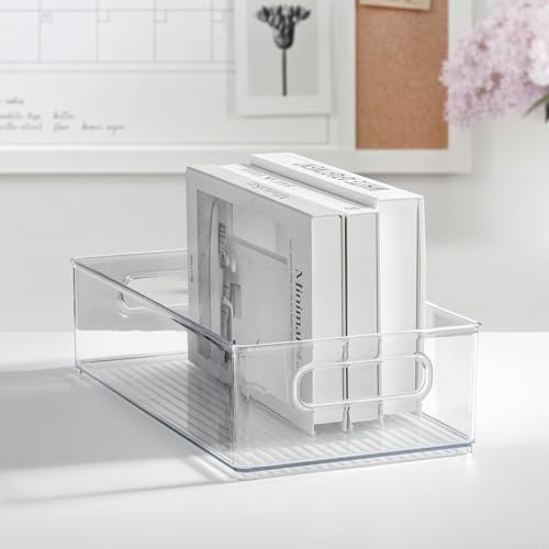 Stackable Fridge Storage Bins Set of 6 - Clear Refrigerator Organizers