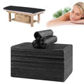 Disposable Bed Sheets for Massage Table 100 Pcs 31" x 71" Waterproof Massage Table Sheets Soft Non Woven Fabric SPA Massage Table Bed Cover Breathable for Beauty Tattoos Waxing Travel (Black)