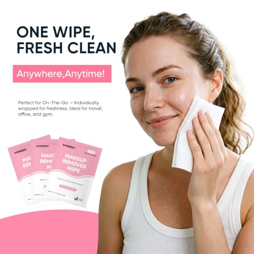 Makeup Remover Wipes 300 Count - Individually Wrapped & Hypoallergenic, Gentle & Effective