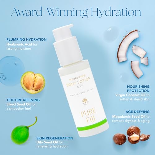 PURE FIJI Hydrating Body Lotion Travel Size, Noni (3oz/90ml)
