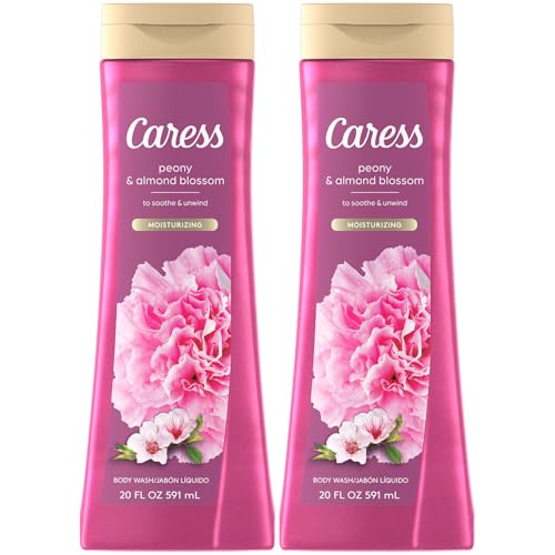Caress Peony & Almond Blossom Moisturizing Body Wash - 20 Fl Oz Pack of 2
