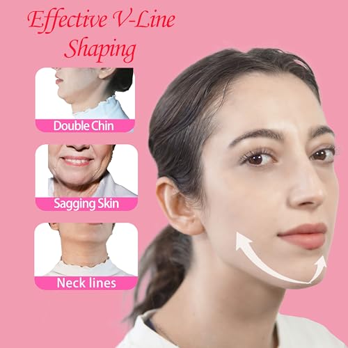 V Line Lifting Mask Chin Strap for Sleeping, Face Lifting Strap, Chin Strap, V Line Mask, Jawline Shaper, Jaw Strap, Double Chin Reducer,Face Lift Tape & Snoring Solution (Blue-)