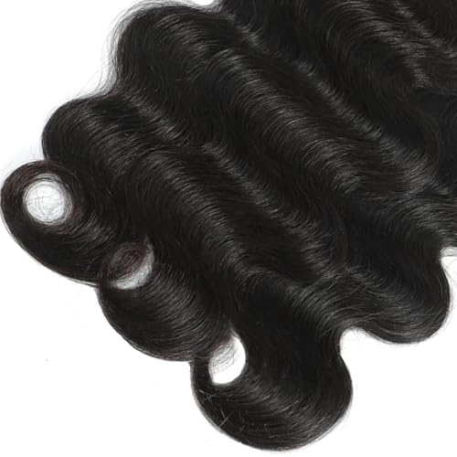 Chikamlty 10 Inch Black Body Wave Human Hair Bundles 12A Virgin Remy Extensions