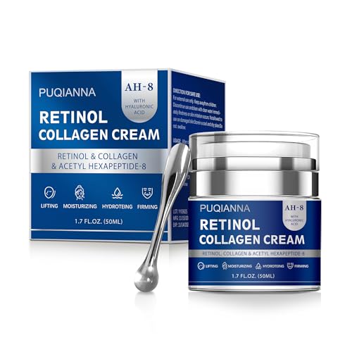 Blue Firming Neck Cream with Retinol & Peptide - Intense Anti-Wrinkle Cream for Women, Tightening Face & Neck Moisturizer with Collagen & Hyaluronic Acid, Daily Lifting Treatment