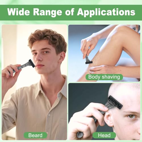 Disposable Razors Bulk with Shaving Cream - 100 Pack, Travel Safety Razor Set