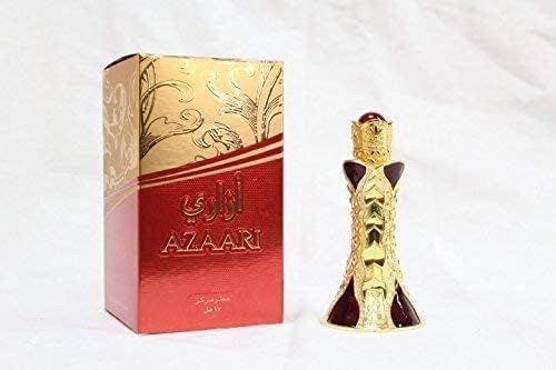 Azaari Concentrated Perfume Oil - Amber Wood Variant, 0.61 Fl Oz, Unisex Fragrance