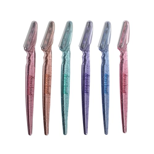 dearcloud Dreamy Sunset Multipurpose Dermaplane Razors ? Set of 6 ? Flawless Facial Hair Remover, Dermaplane Razor for Women Face & Exfoliation Tool (Dreamy Sunset)