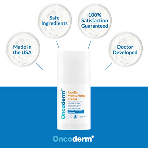 Oncoderm Chemotherapy Cream - FaceRx Moisturizing Chemo Cream. Skin Care for People Living with Cancer. Lotion for Cancer Patients. Designed by Oncologists and Dermatologists (2.5 Ounce)