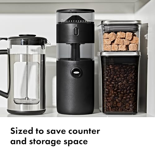 OXO Brew Compact Conical Burr Coffee Grinder - 50g Capacity, Slim Size