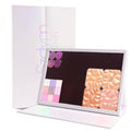 SZDYM White Holographic Magnetic Makeup Palette - Holds 60 Pans, Portable & Standable