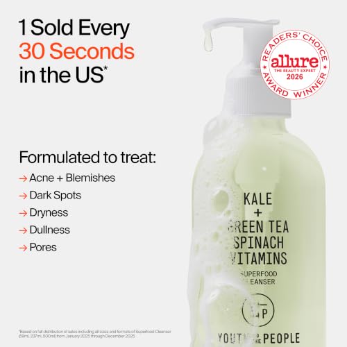 Youth To The People Superfood Face Cleanser - Kale + Spinach Hydrating 8 Fl Oz