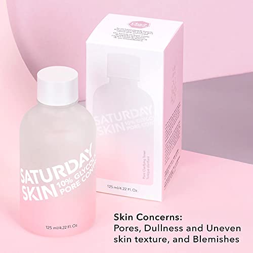 Saturday Skin Pore Clarifying Glycolic Acid Toner - Pore Minimizer Face & Pore Toner