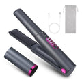 Cordless Hair Straightener and Curler 2 in 1, Portable Mini Ceramic