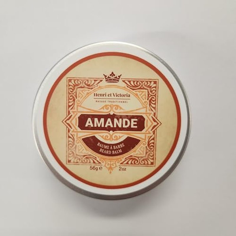 Beard Balm For Men - Moisturizing, Non-Greasy Beard Softener, Soothes and Nourish Beard and Skin, Prevents Dryness, Flaking, Dandruff, Skin Irritation, Ingrown Hairs, Handmade Beard Balm - Amande 56g