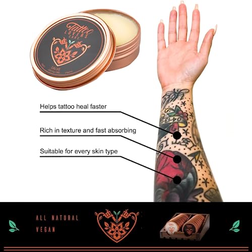 Tattoo Aftercare Salve 2oz Moisturizer for Healing & Redness Relief - Natural Ingredients