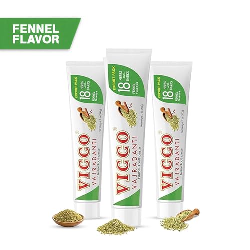 Herbal Toothpaste with Fennel & 18 Ayurvedic Herbs - Fluoride-Free, 7 oz, Pack of 3