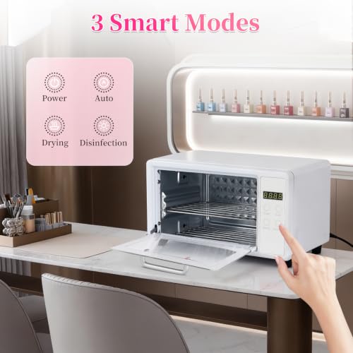 White Double-Layer UV Light Nail Tool Cleaning Machine - Heemeei