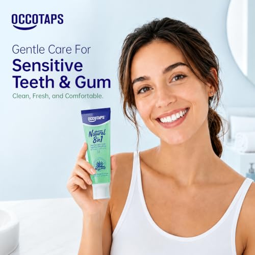 Occotaps Natural Agave Fluoride-Free Toothpaste for Sensitive Teeth 3 Pack 3.53 fl oz