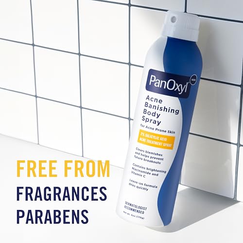 PanOxyl Acne Banishing Body Spray 6 Oz Pack of 2 - Salicylic Acid, Skin Brightening