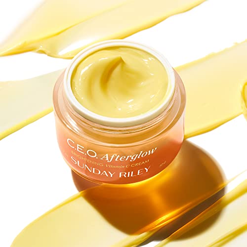 Sunday Riley C.E.O. Afterglow Brightening Vitamin C Cream Face Moisturizer 1.7 Fl Oz