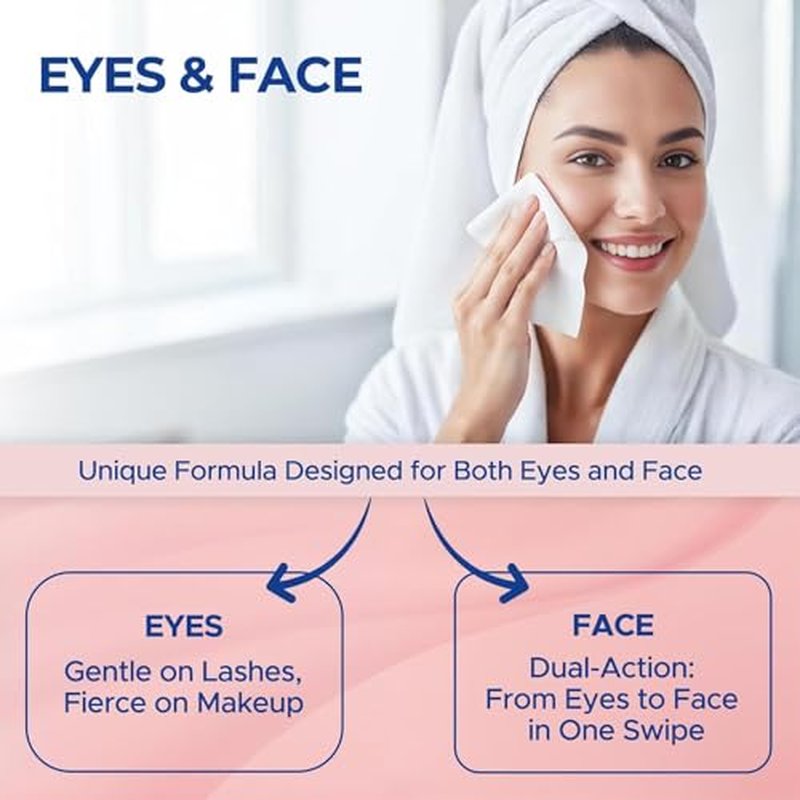 Dr. Fischer Makeup Remover Wipes - Sensitive Skin Formula, Individually Sealed, No Rinse, Eyes and Face Safe