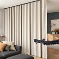 Beige Flexible Ceiling Track Set for Room Divider Curtains 120"W x 96"H