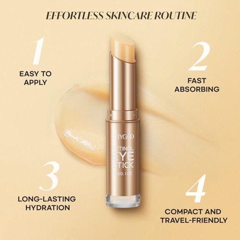 CITYGOO Retinol Eye Stick With Collagen, Hyaluronic Acid For Dark Circle, Under Eye Cream Anti Aging, For Puffiness and Bags Reduces Fine Lines (Retinol Eye Stick, 1pcs)