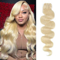 Human Hair Bundles 12A Blonde Body Wave 16 Inch - Unprocessed Virgin Brazilian 613 Extensions
