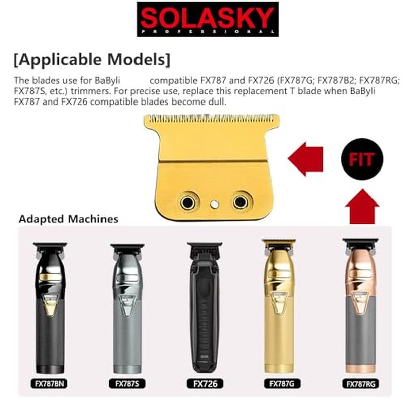 FX707 Replacement Trimmer Ceramic Blades Compatible with BaByL FX787 & FX726 Trimmer FX707Z Replacement Blades for BaByL Trimmer Blade