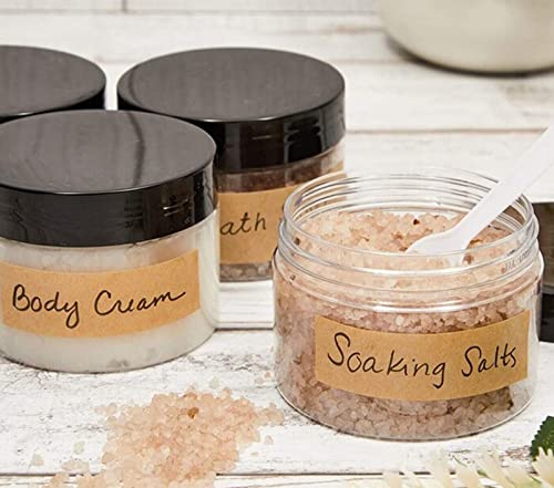 4 oz Plastic Jars with Lids - Clear Cosmetic Storage Containers - 50 Pieces