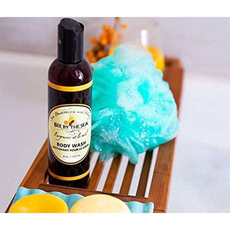 Bee By The Sea Body Wash and Body Butter Skin Care Bundle Set Naturally Enriched with Sea Buckthorn and Honey for All Skin Types