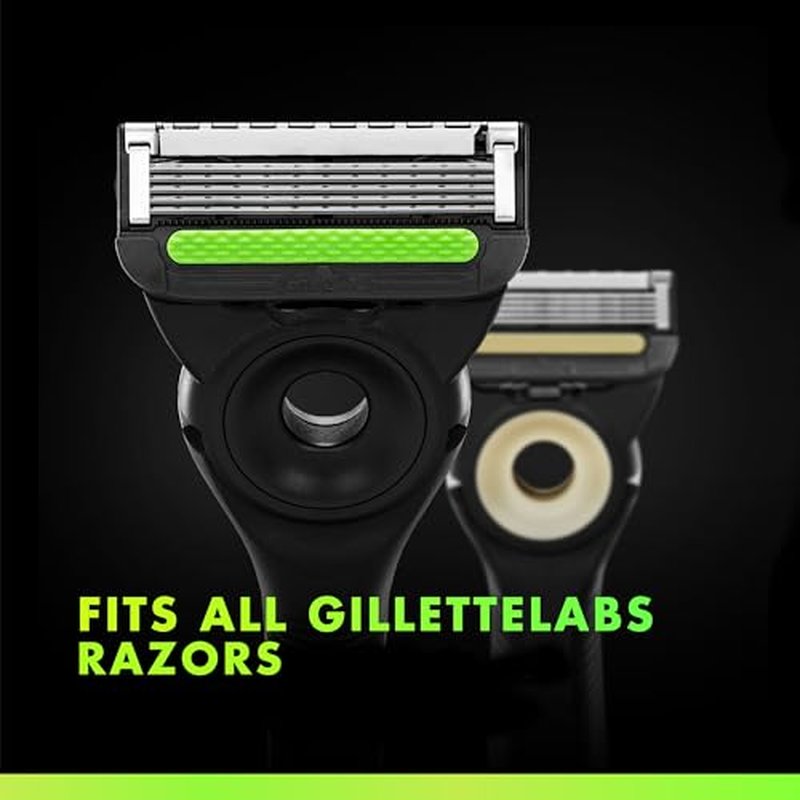 Gillette Labs Mens Razor Blade Refills Compatible with Gillette Labs Razors - 4 Cartridges With Exfoliating Bar