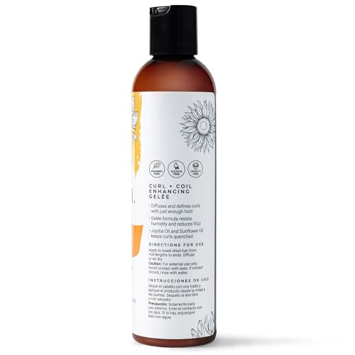 Curl + Coil Enhancing Gelée - Lightweight Curl Defining Gel with Argan, Jojoba & Sunflower Oil, 8 Fl Oz - Variation of THIS listing