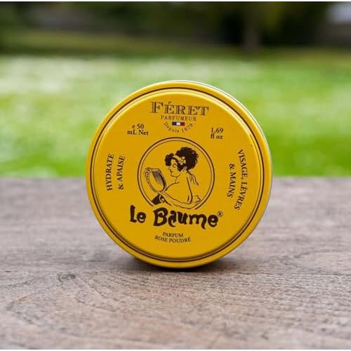 F?ret Parfumeur Le Baume Multi-Purpose Balm ? Rose Poudr? ? Deeply Hydrating Moisturizer for Dry Cracked Skin,Cuticles - Natural Lip Balm with Shea Butter & Honey ? Pack 2-50ml/1.7 Ounce