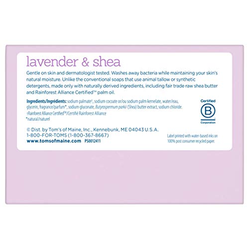 Natural Lavender & Shea Bar Soap Set - 2 Pack, 5 oz Each - Gentle & Moisturizing