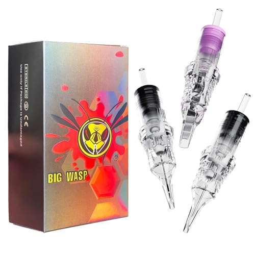 50Pcs Tattoo Cartridge Needles Set - Mixed Round Liner & Curved Magnum - Variation of 50Pcs- 10RL+12RM