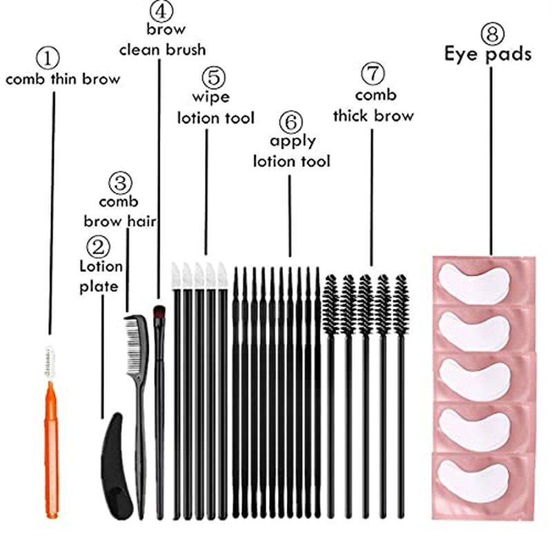 Libeauty Lash Lift And Tint Tools, Lash Lifting supplies, Brow Lamination Tools, DIY Eyelash Lifting Accessories At Home, Full Lash and Brow Brush Kit (Lash And Brow Accessories For Lift and Tint)