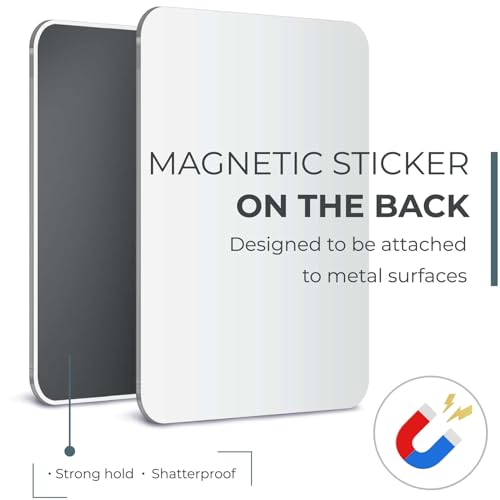 Mavoro 7x9 Magnetic Acrylic Mirror - Shatterproof Framed Safety Mirror