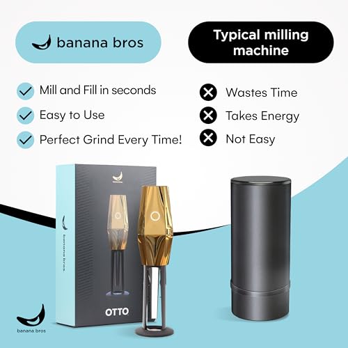 OTTO One-Touch Automatic Spice Mill - USB Rechargeable, Gold, No Carrying Case