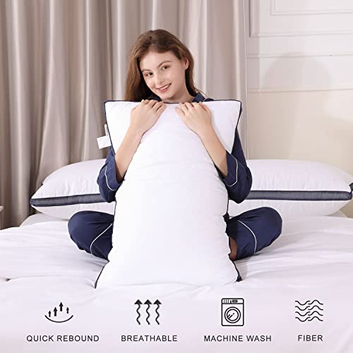 Queen Size Pillows Set of 6 - Luxury Hotel Comfort for Sleepers
