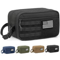 Tactical Toiletry Bag Men 11x4.5x6.1 inch Waterproof MOLLE Pouch Black