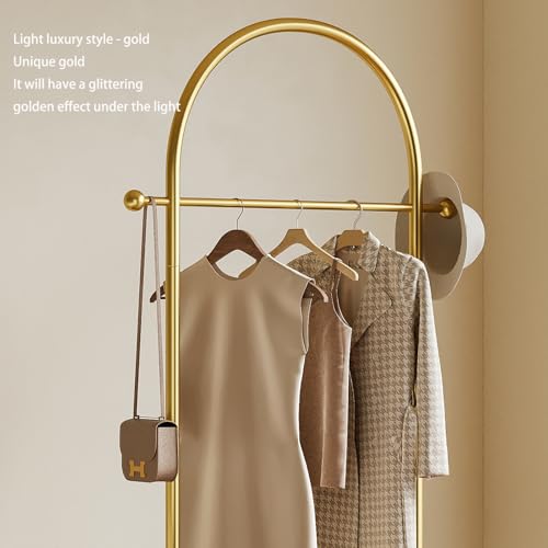 HAZHEYE Gold Modern Arch Clothing Rack - Heavy Duty Garment Stand for Bedroom & Boutique