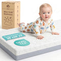 Pack and Play Mattress - Dual Sided Memory Foam, 38x26x3 Inch, Gray & White