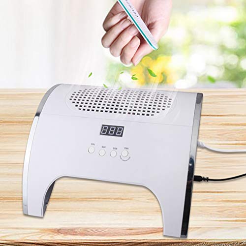 Nail Dust Extractor & Cleaner, 2-in-1 Infrared Sensor, 1 Curing Lamp, 10S/30S/60S/99S Timer, Gel Nail Polish Curing Machine